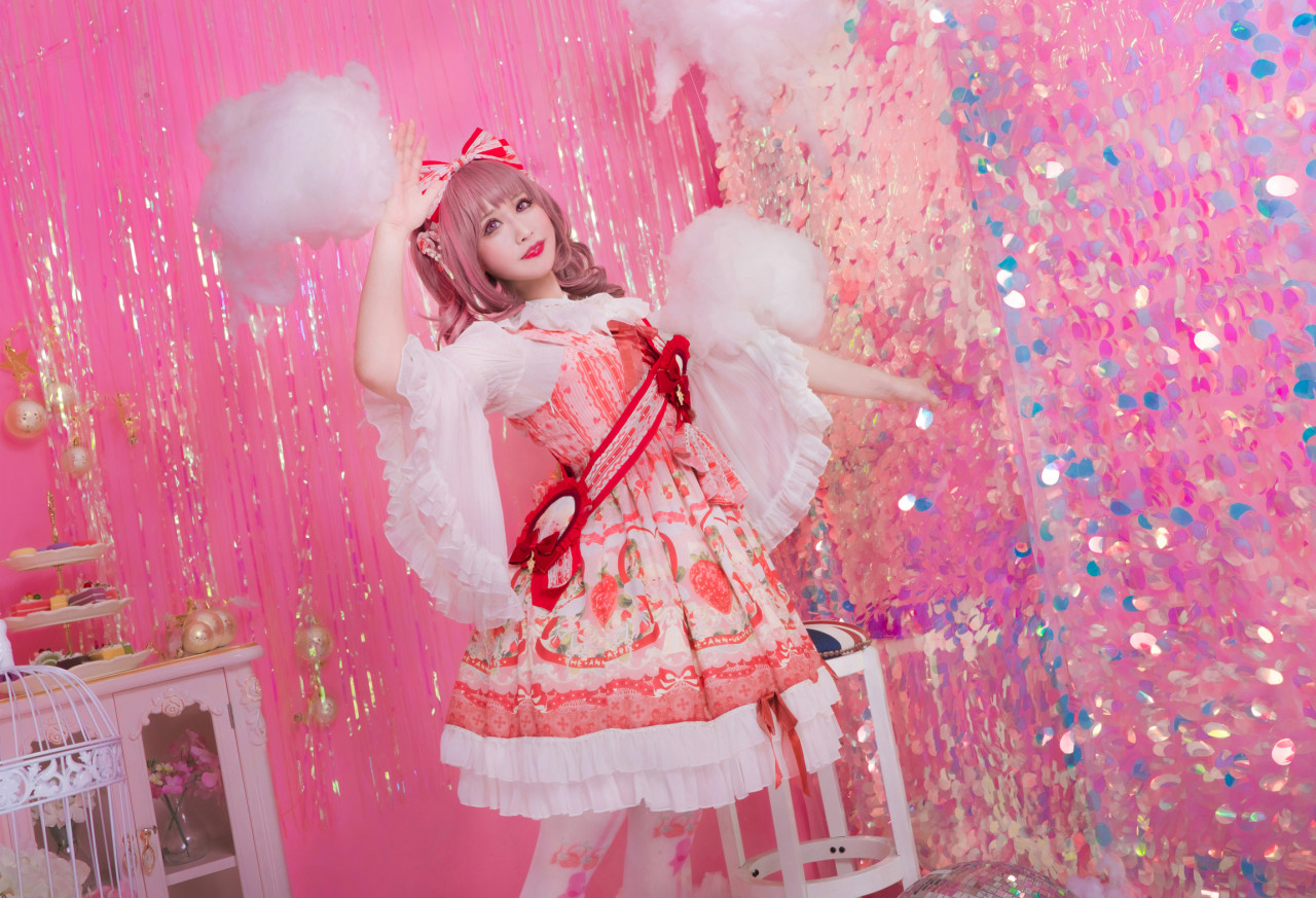 lolita装扮正片 草莓天使jsk