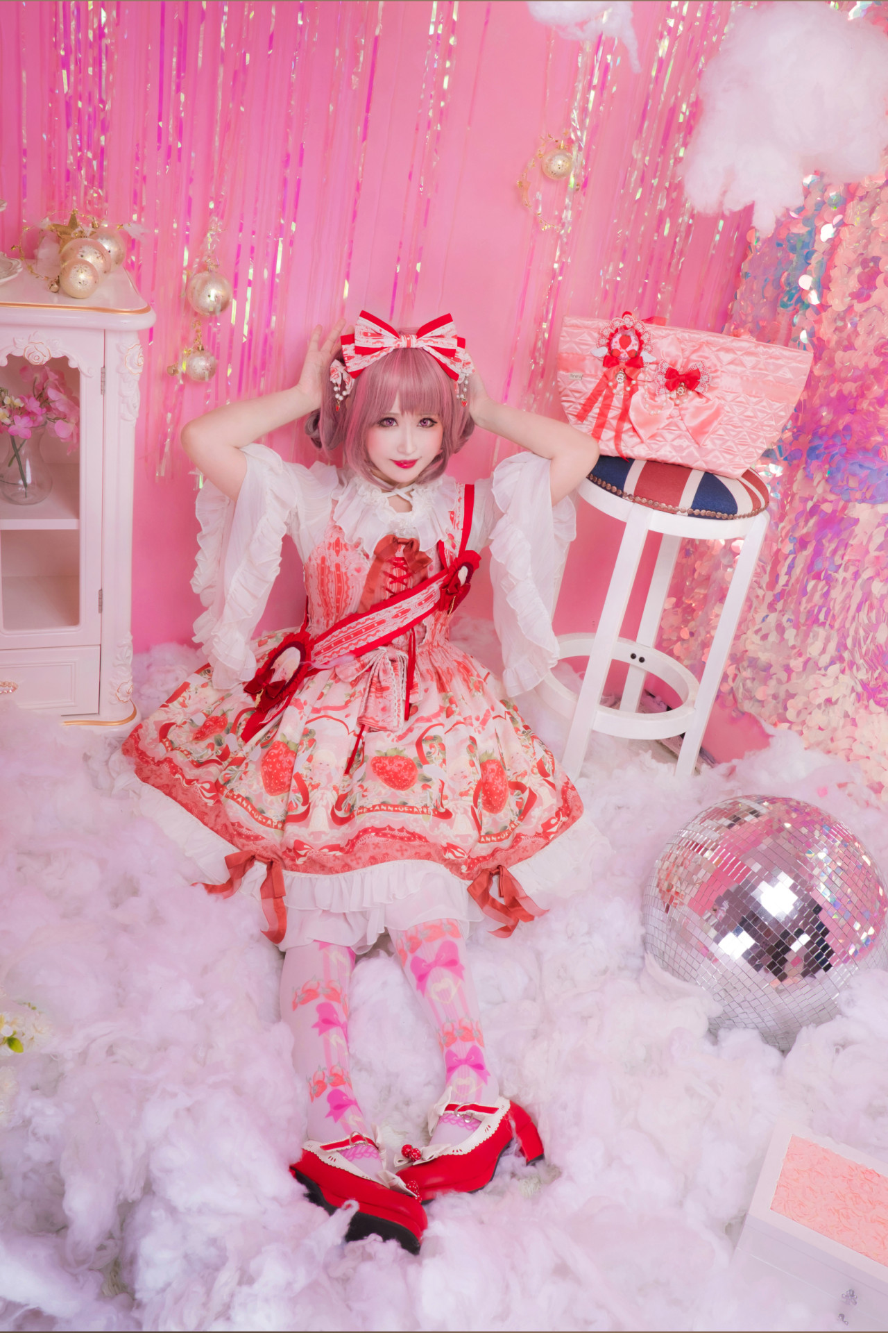 lolita装扮正片 草莓天使jsk