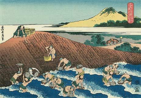 代表作品神奈川冲浪里图的日本画家葛饰北斋浮世绘作品欣赏