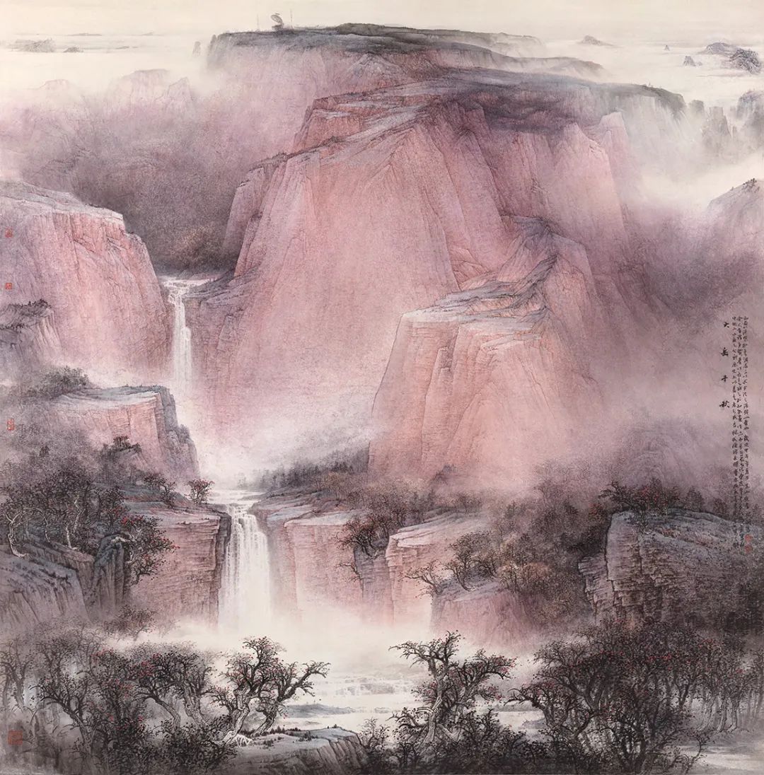 当代工笔山水画家王裕国,也主要以雪景为表现题材,但他的雪景山水与