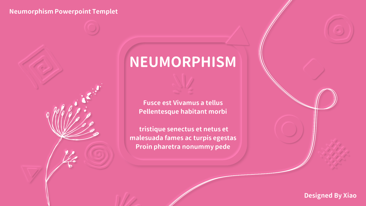 ppt模板新拟态趣味风格主题模板我竟然在挑战芭比粉