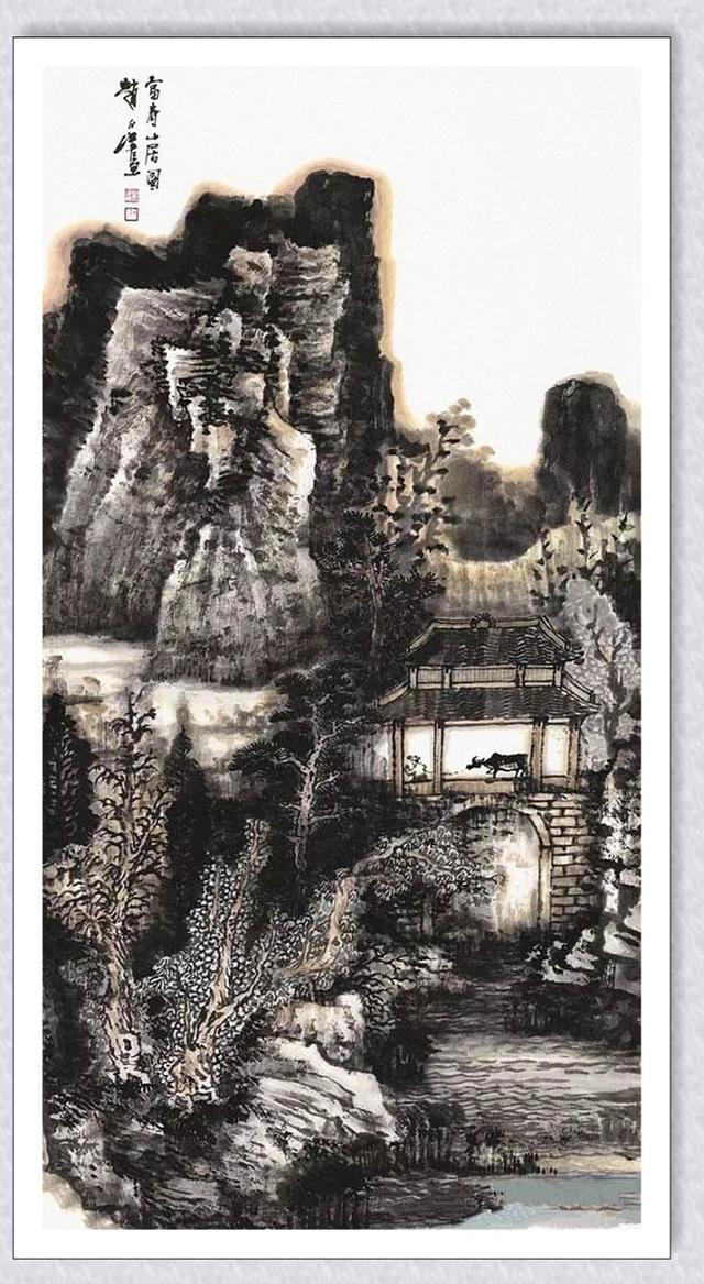 赵文江富春山水画