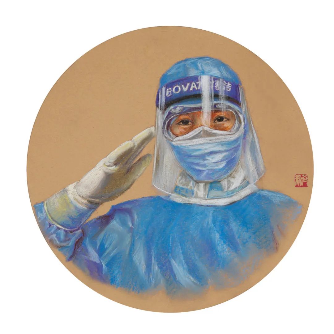 【战"役"有我】以笔致敬——原创色粉画《逆行者》创作欣赏课