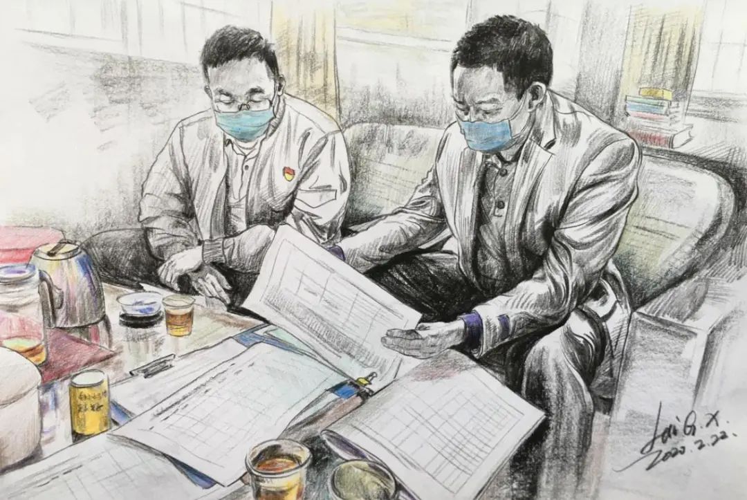 服务活动中心志愿者赖高贤拿起手中的画笔,把感动他的"普通人"用素描