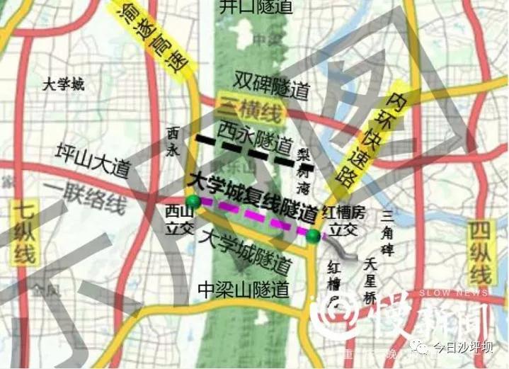 土主隧道明年通车大学城复线隧道有了新动态