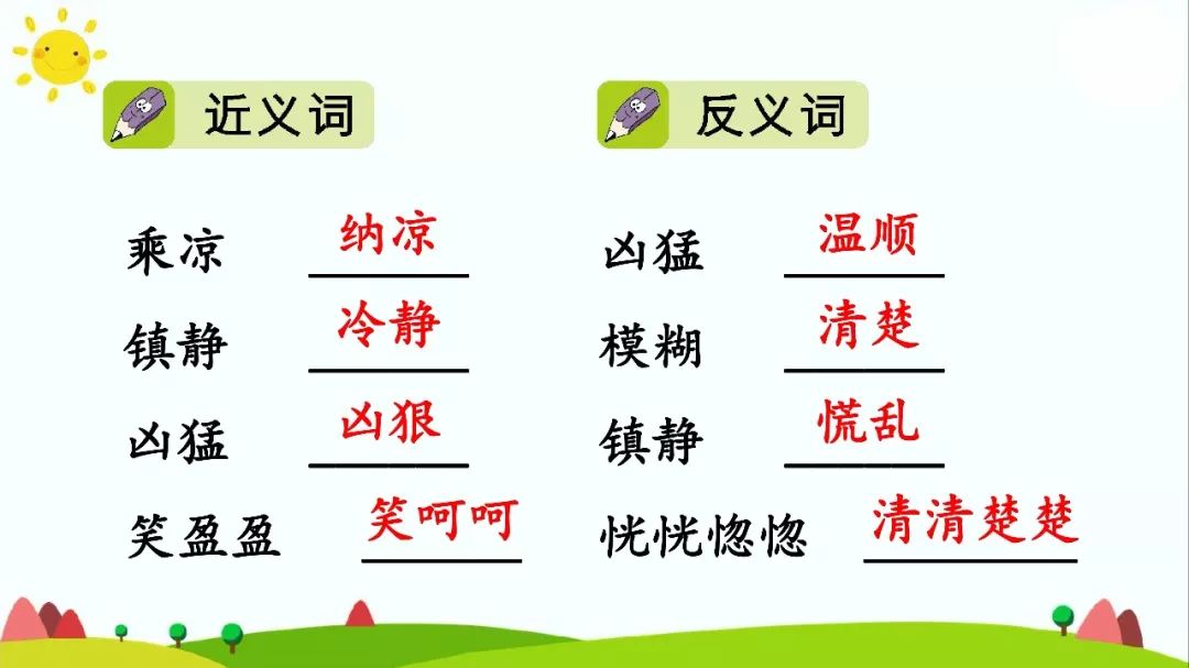 宅家语文课丨部编版三年级下册语文课文24火烧云知识点图文讲解给孩子