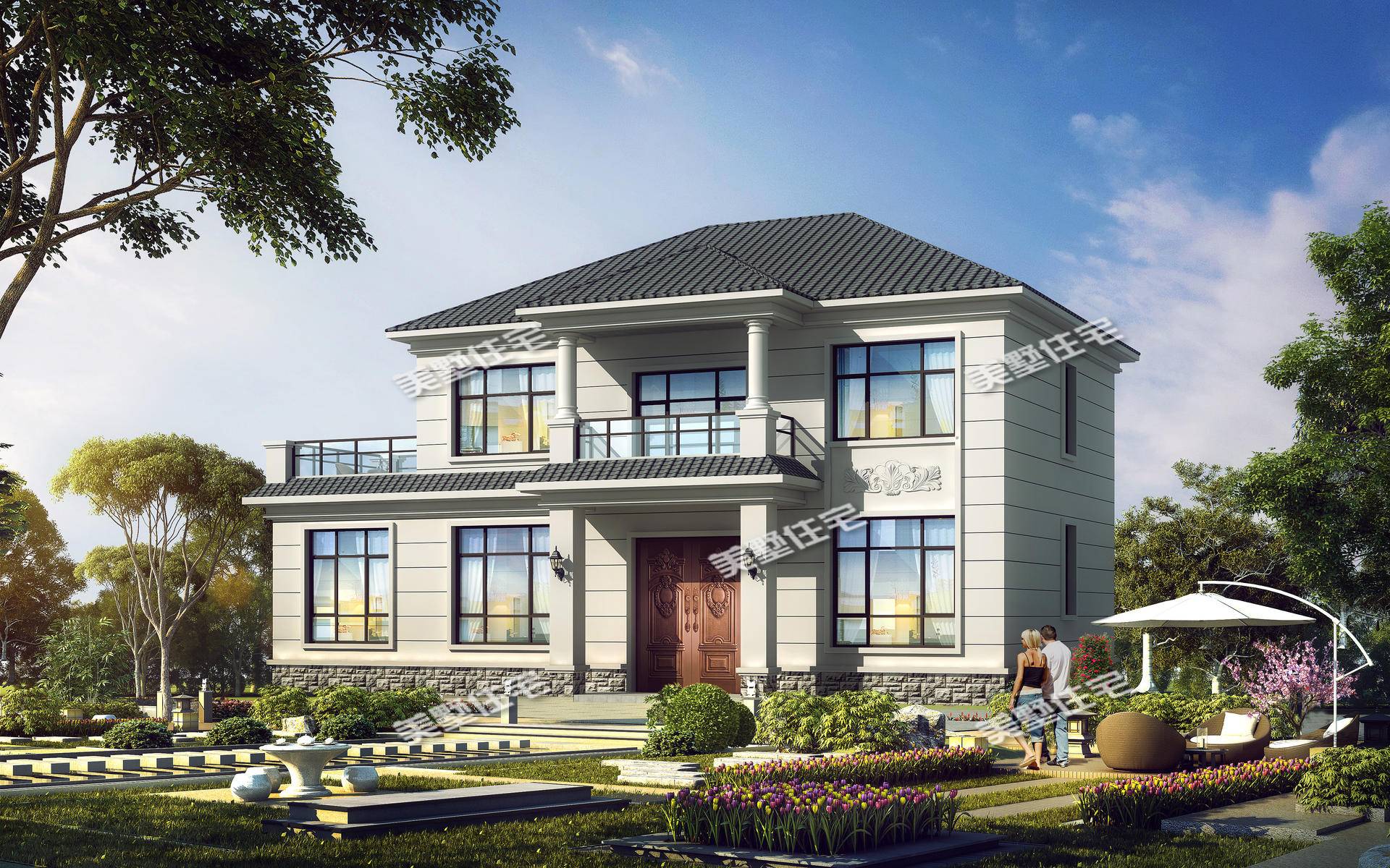 占地120平的二层别墅外观绝对百里挑一厨房另设让布局更合理