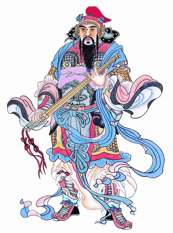 门神,传说是能捉鬼的神荼,郁垒.