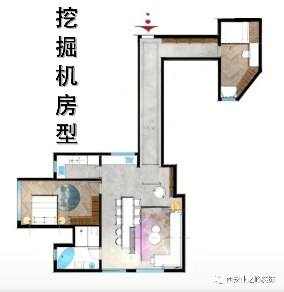 "今天我们分享的作品虽然不是挖掘机房型,但是也是存在一些反人类的