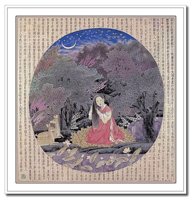 纤秀浓丽并带有浪漫色彩的陈孟昕工笔重彩画
