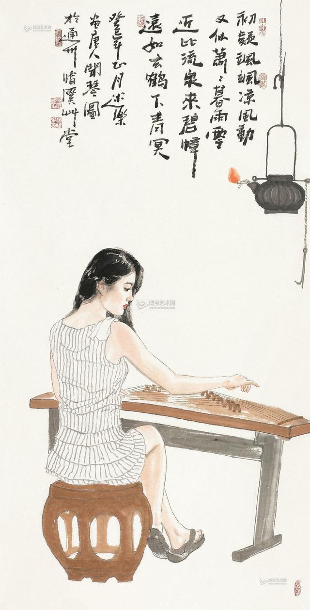 中央美院博士谭述乐国画中的美女也精彩!_人物