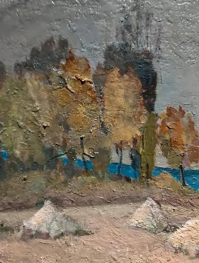 线上赏析李光标油画干草垛赤水河畔