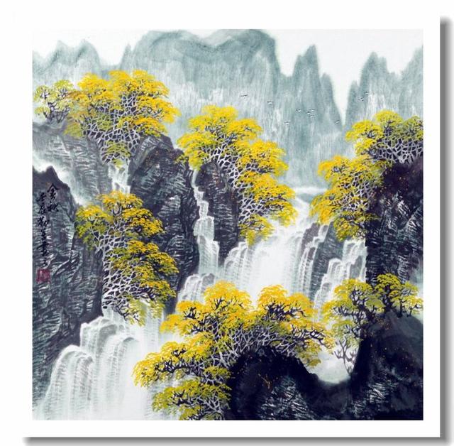 徐勤军彩墨山水画