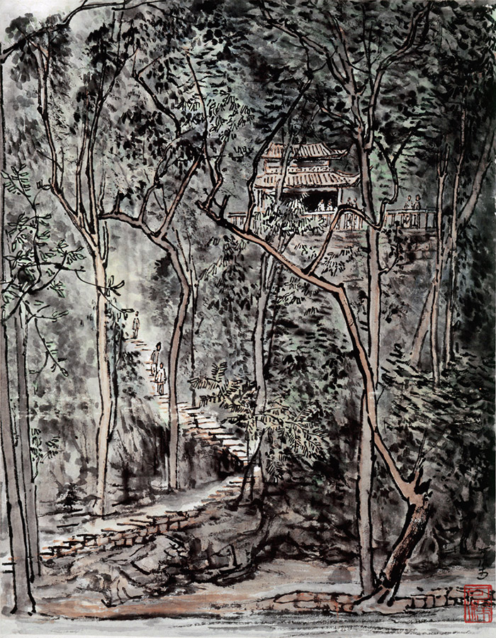 六十六年前与江南春天的邂逅,改变了中国山水画命运与发展方向_李可染