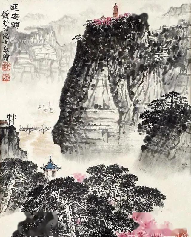国画大师钱松喦先生简历及山水画作品欣赏