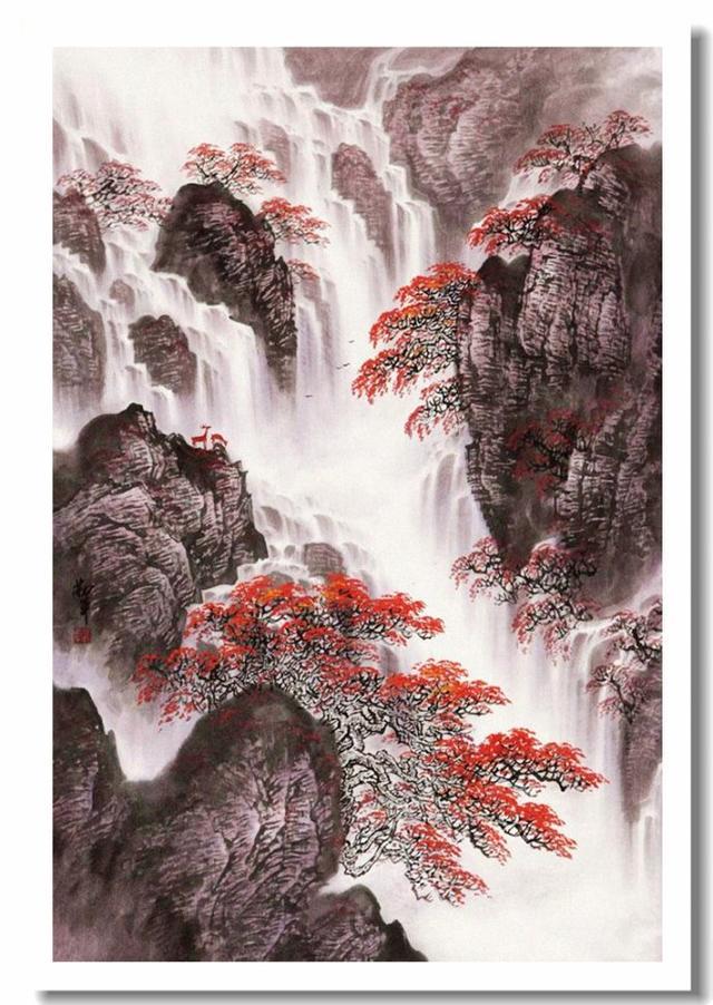 徐勤军彩墨山水画