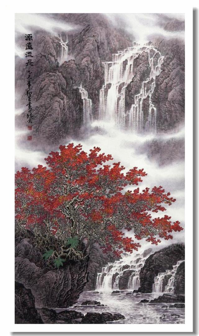 徐勤军彩墨山水画