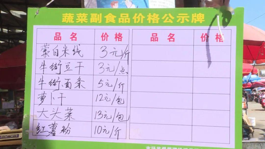 试点,成立了6个工作组开展工作,工作人员深入农贸市场,规范价格公示牌