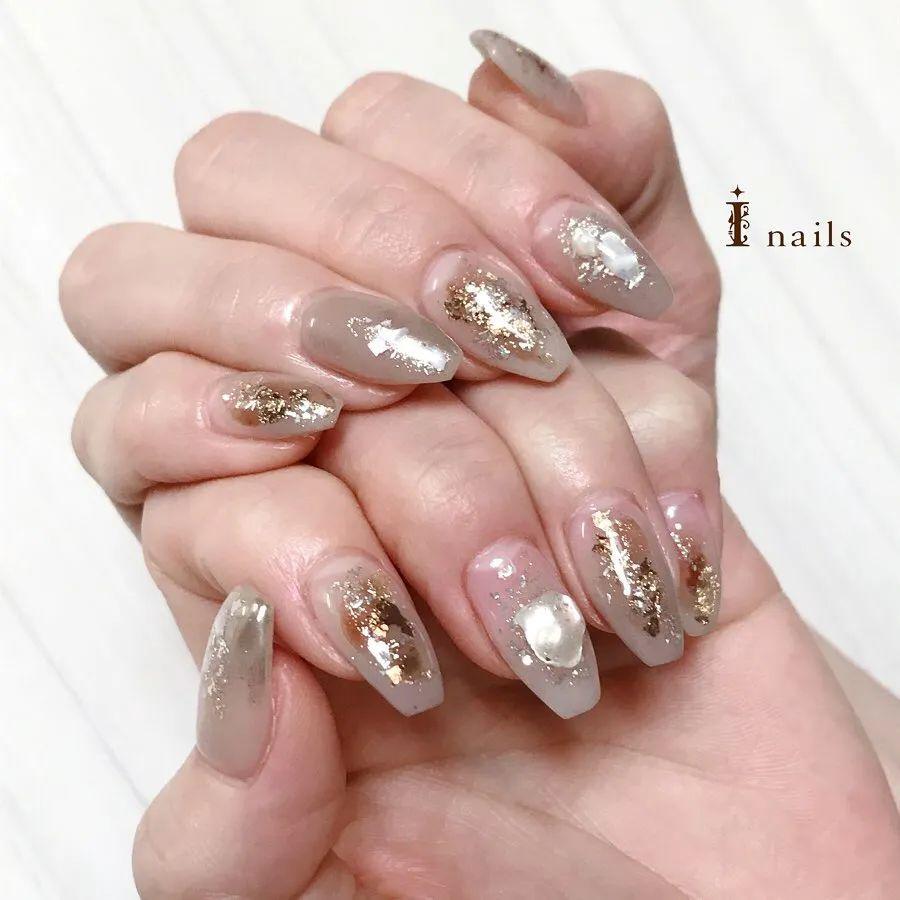 春天做金箔美甲百搭又仙气