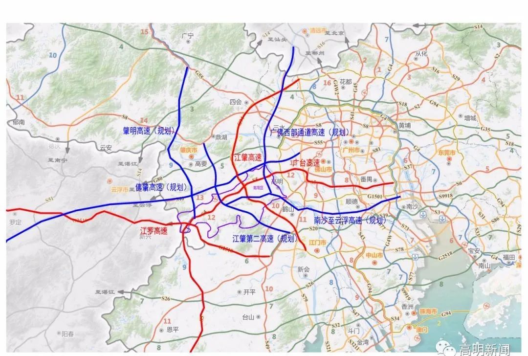 肇明高速线路图图片