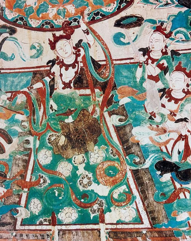 唐代敦煌壁画中色彩丰富的舞筵
