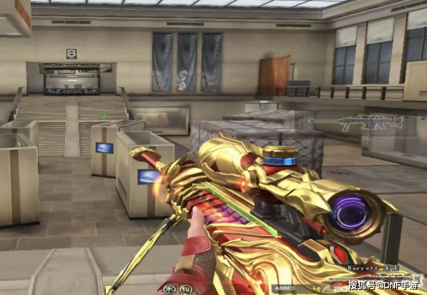 cf:新英雄级武器巴雷特朱雀首次登场,自带十字准星,特效酷炫