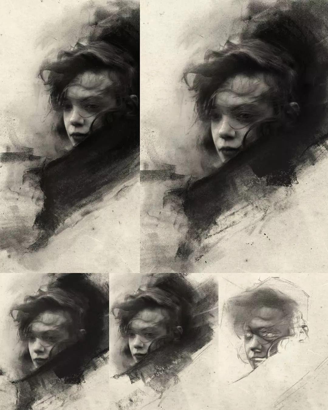 功底扎实造型优秀30幅炭笔素描精选