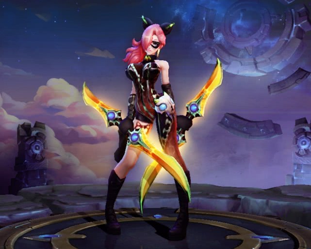 阿轲暗夜猫娘是王者荣耀中四款2888史诗中的一款,虽然定位史诗,但是