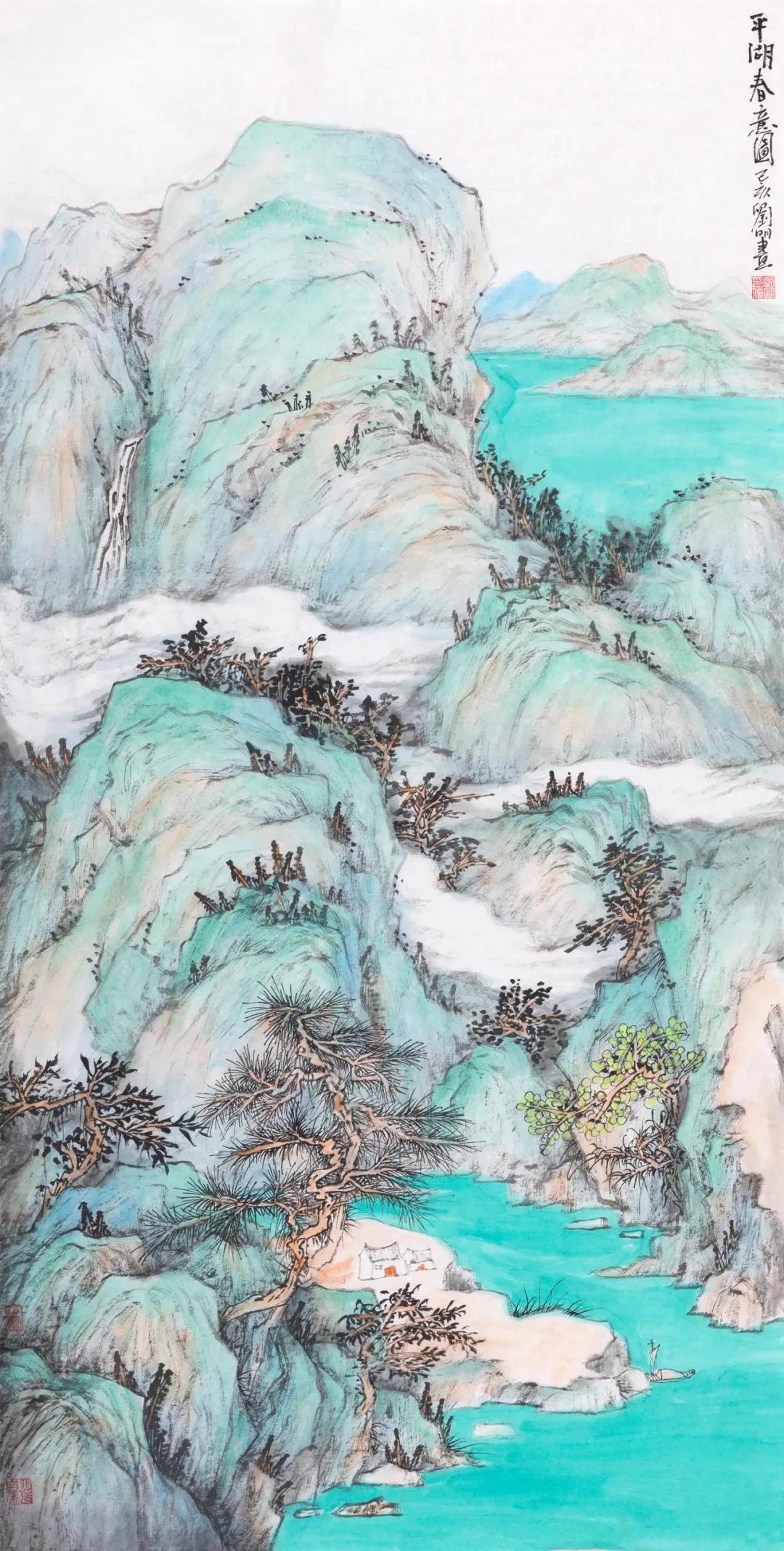 春和景明——刘明博士春景山水画欣赏