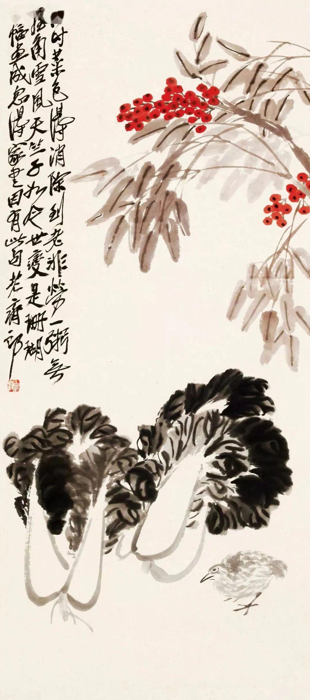 齐白石画鹌鹑真吉祥!阖家平安,事事安顺!