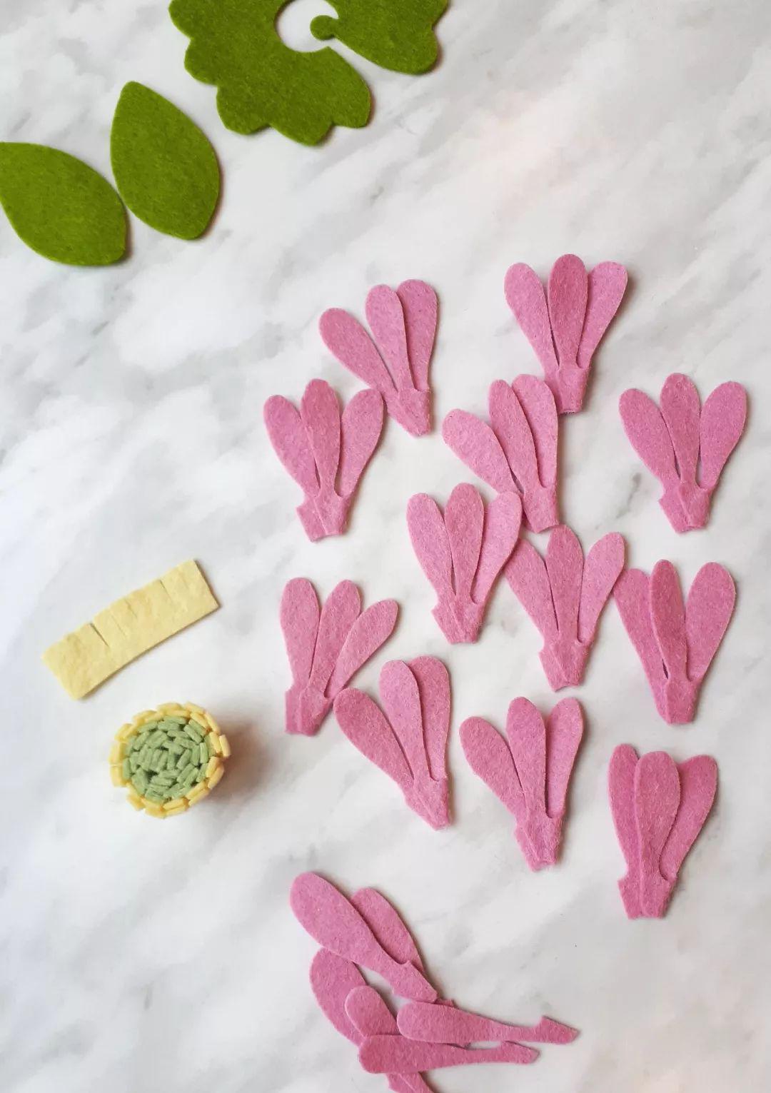 9种不织布仿真花教程来了玫瑰多肉牡丹雏菊