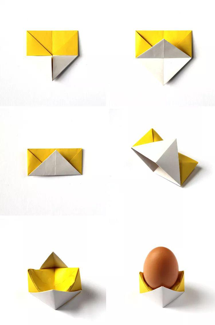 鸡蛋托折纸图片