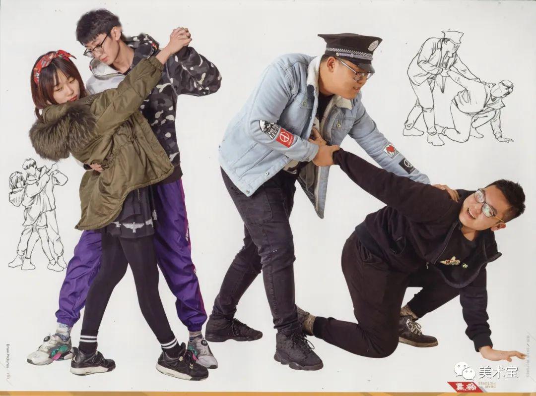 临摹精选丨组合类速写照片素材