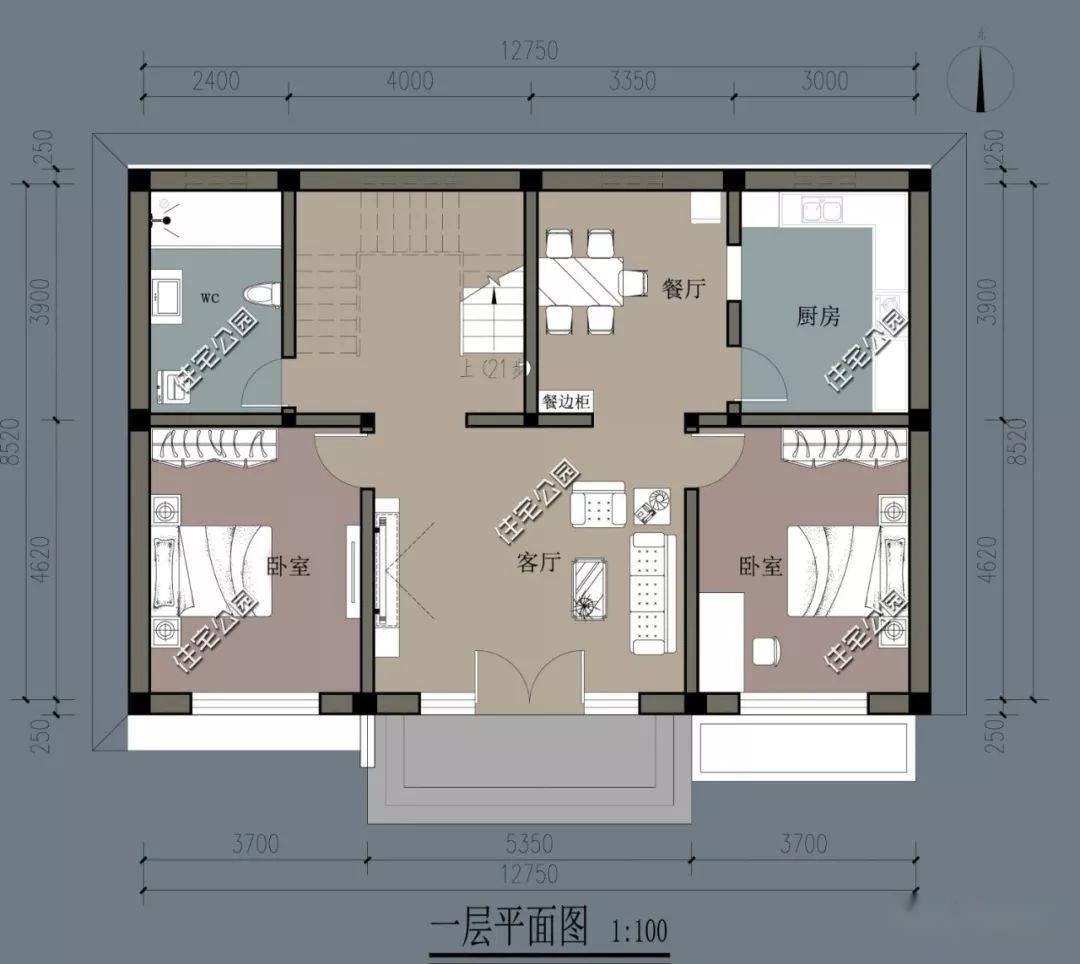 10套占地120平的农村住宅户型图,造价30万起