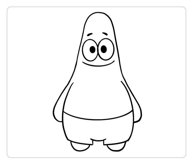 派大星简笔画亲子好帮手图文视频教程