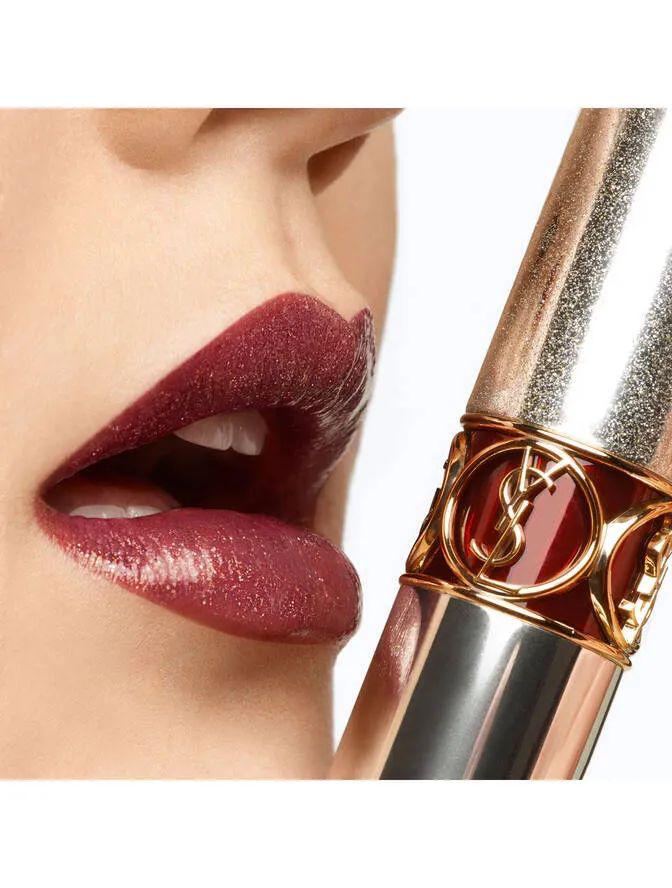 2020年新品ysl圣罗兰星钻唇膏宛如流星轻吻上了双唇附14色模特试色图