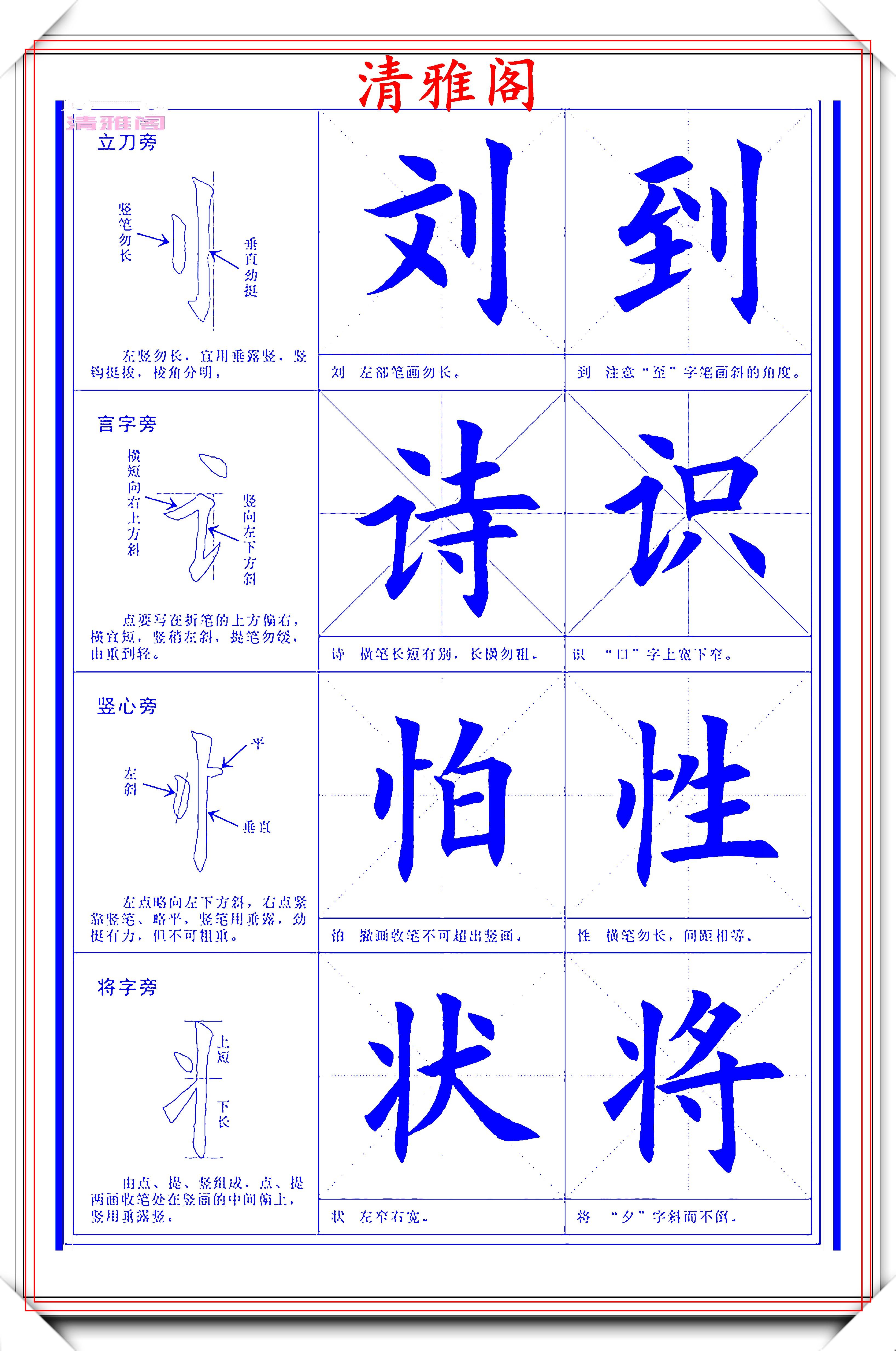 原创当代楷书修炼的速成字帖笔势笔法运用实例写好楷书不在是梦