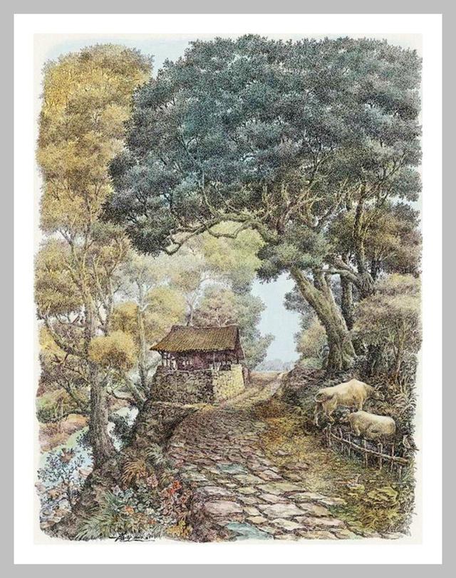 李蔷生钢笔画欣赏_作品