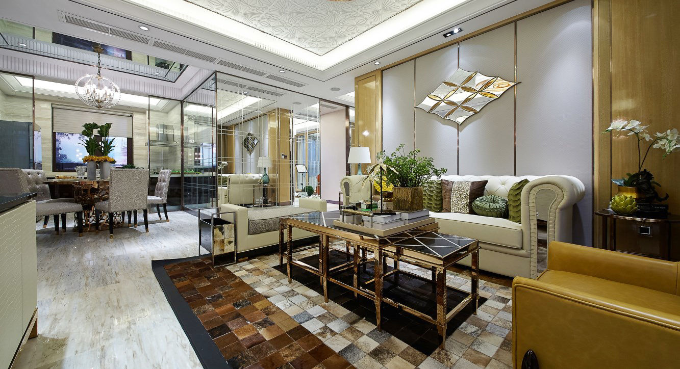 别墅设计篇|后现代轻奢风格 别墅样板房实景案例