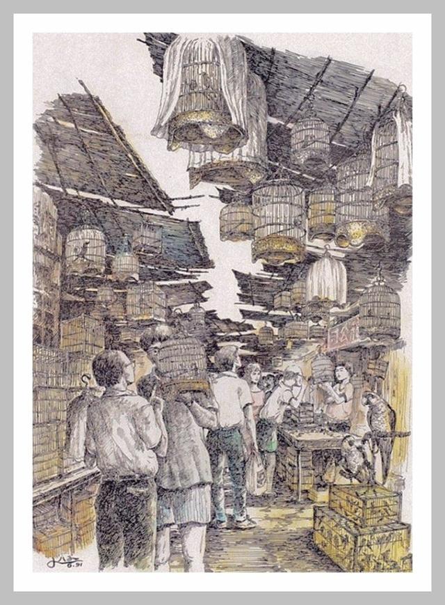 李蔷生钢笔画欣赏_作品