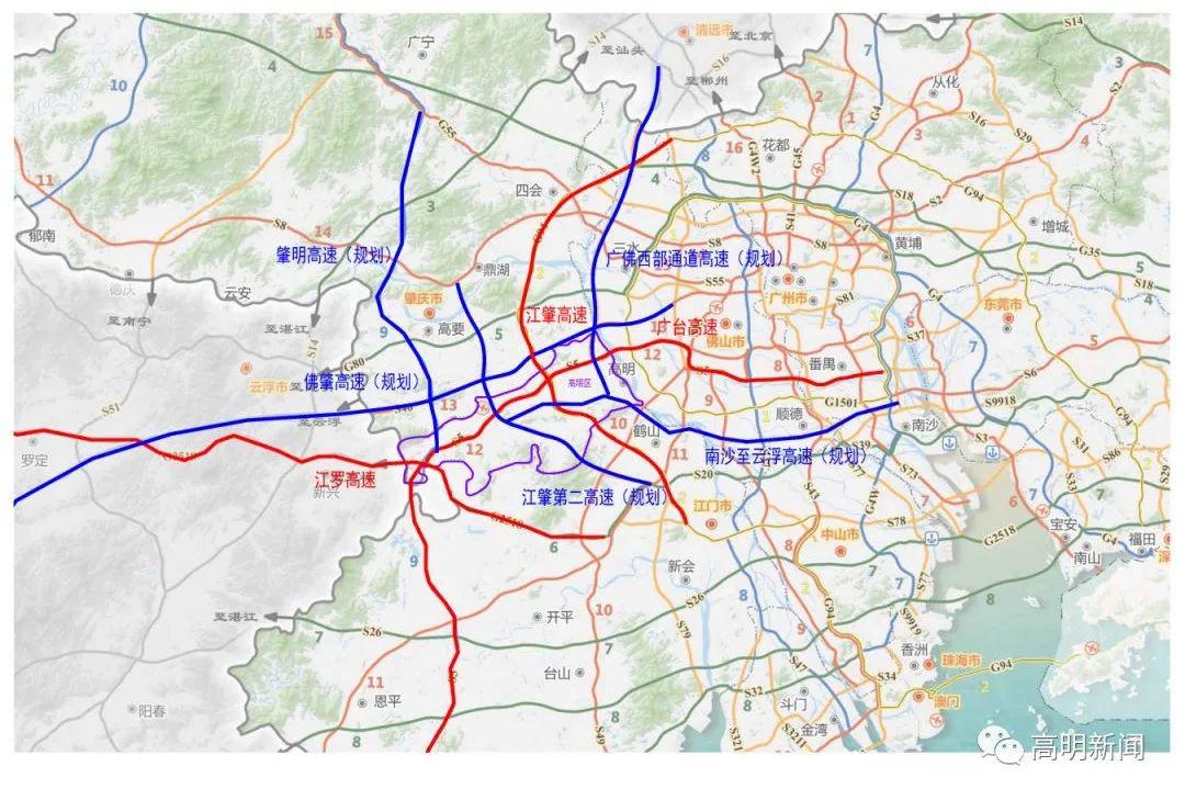 鹤山区高速公路规划图片