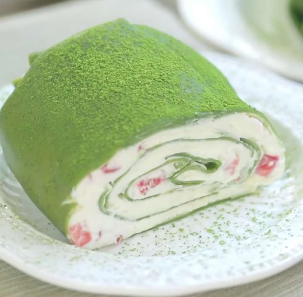 享美好生活网红草莓抹茶毛巾卷教程好吃的根本停不下来