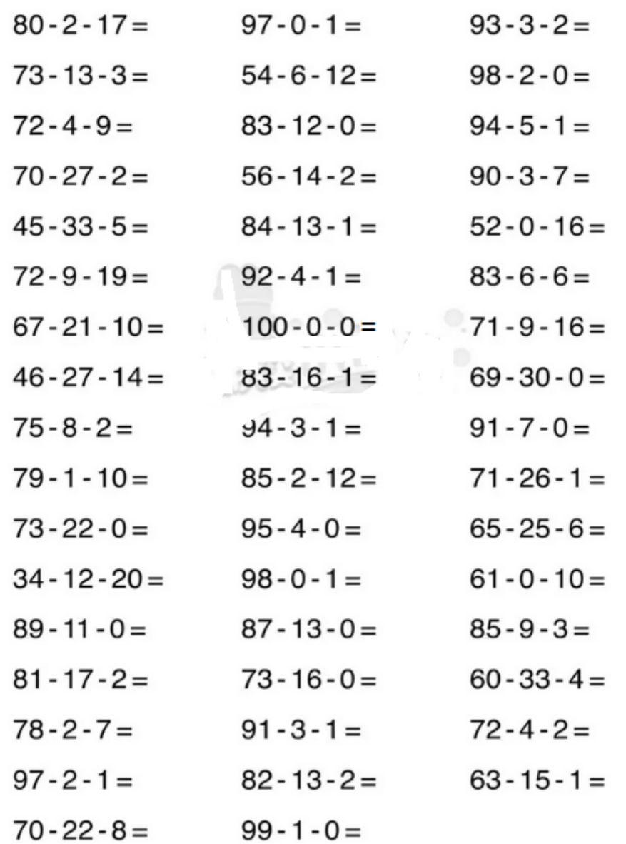 小學數學16年級口算練習含答案