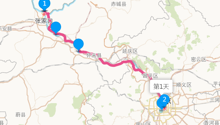 从草原天路西出口野狐岭附近沿g1013海张高速回张家口.