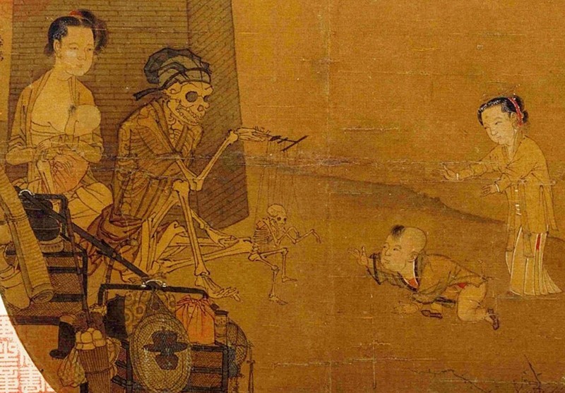 故宫一幅“鬼图”,流传800年,内容诡异难懂_骷髅