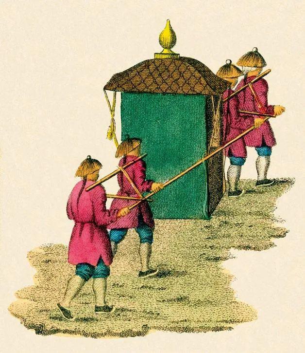 大臣的轿子,只有达官贵族才有资格乘坐绿色的轿子只有达官贵族才有