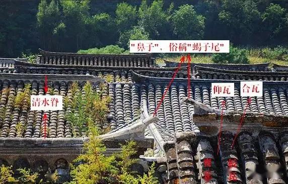 百科清水脊青瓦层层线脚流畅清洁细致