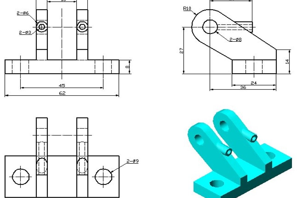 sw建模62建模入门必备模型100练02看懂图纸是建模的第一步