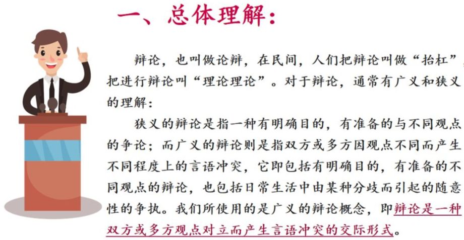 部编版六年级下册第五单元口语交际辩论知识要点图文讲解