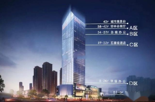 六安城区振兴中心要开建了180米43层城市地标